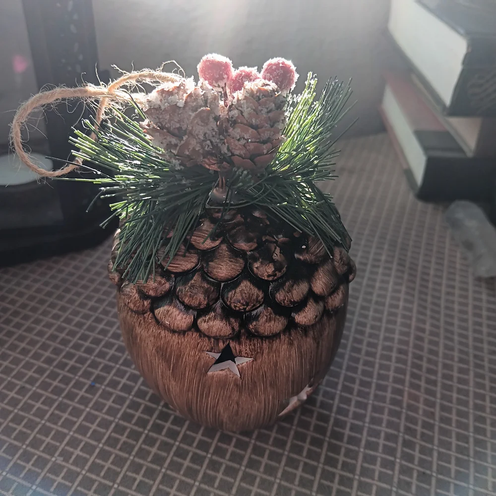 Pinecone Fairie lantern- w/ Stars Nwots - Picture 5 of 10